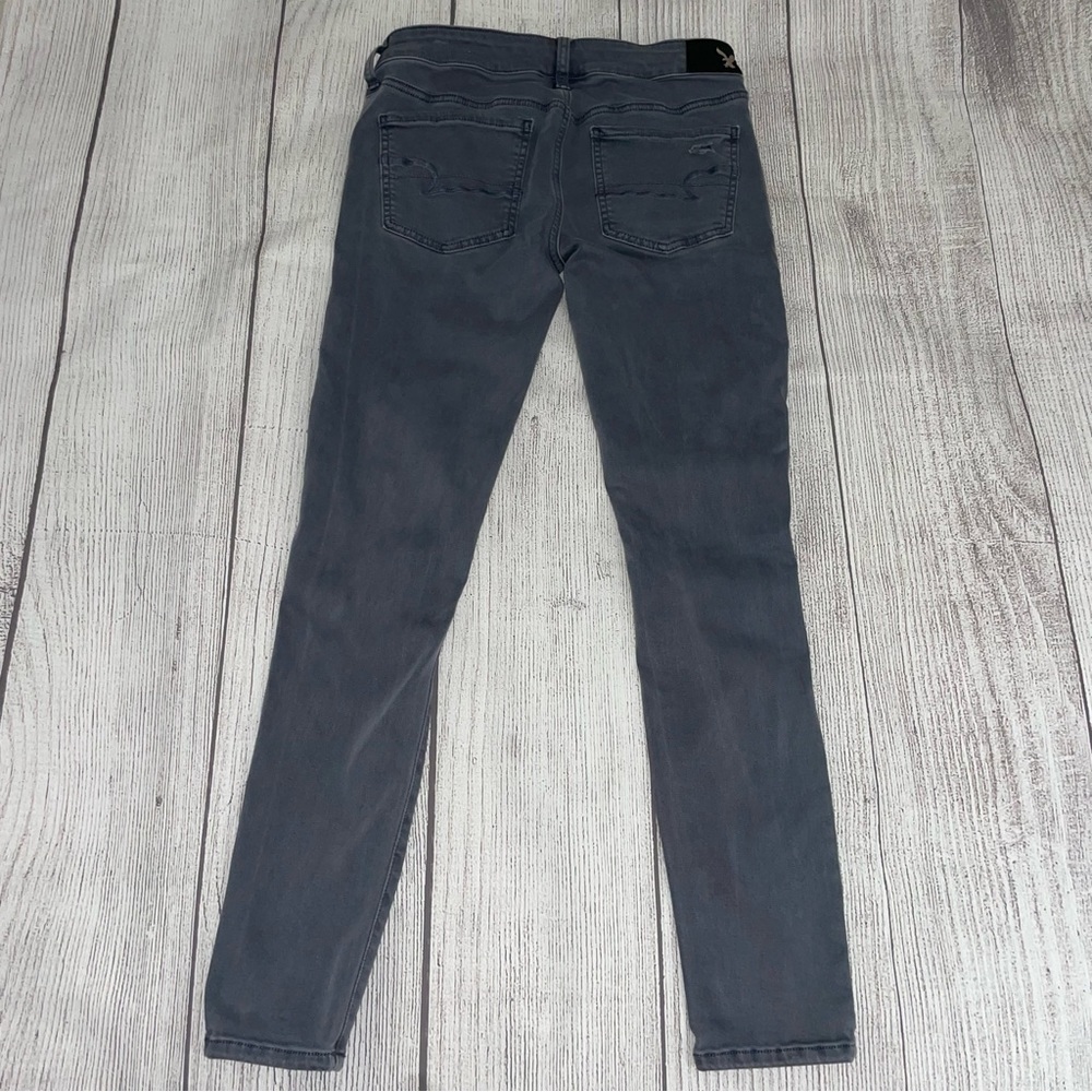 AMERICAN EAGLE OUTFITTERS Women’s Super Stretch Denim Skinny Jeans Grey Size 6 - Picture 3 of 11